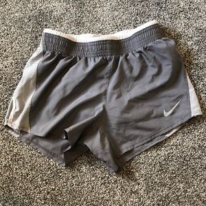 Gray Nike running shorts